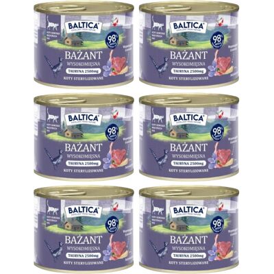 BALTICA Smaki regionów Mono Bażant - mokra karma dla kota - 6x185g BALTICA Smaki regionów Mono Bażant - mokra karma dla kota - 6x185g