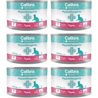 CALIBRA VD Cat Hypoallergenic Tuna - mokra karma dla kota - 6x200g CALIBRA VD Cat Hypoallergenic Tuna - mokra karma dla kota - 6x200g