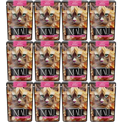 Dolina Noteci MAU Mousse Sterilised Jagnięcina z nasionami chia i miętą - mokra karma dla kota - 12x85g Dolina Noteci MAU Mousse Sterilised Jagnięcina z nasionami chia i miętą - mokra karma dla kota - 12x85g