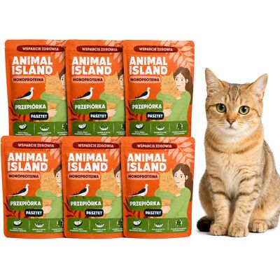 ANIMAL ISLAND Mono Przepiórka - mokra karma dla kota - 6x100g ANIMAL ISLAND Mono Przepiórka - mokra karma dla kota - 6x100g
