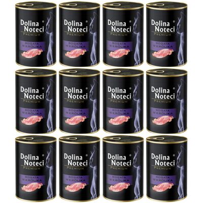 DOLINA NOTECI Premium Bogata w królika - mokra karma dla kota - 12x400g DOLINA NOTECI Premium Bogata w królika - mokra karma dla kota - 12x400g