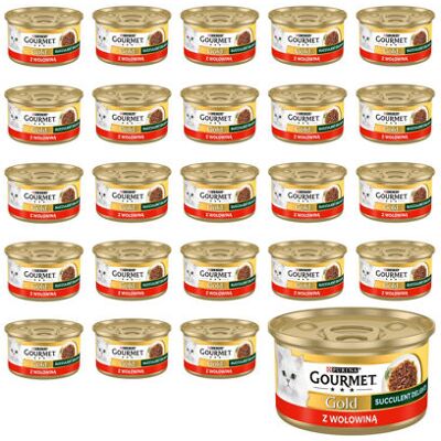 Purina Nestle GOURMET GOLD Succulent Delights Wołowina - mokra karma dla kota - 24x85g Purina Nestle GOURMET GOLD Succulent Delights Wołowina - mokra karma dla kota - 24x85g