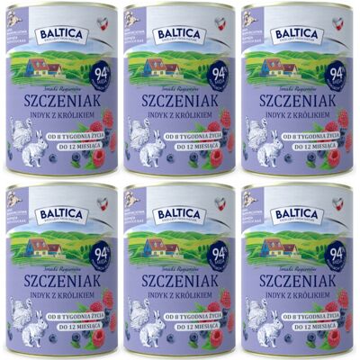BALTICA Smaki regionów Szczeniak Indyk z królikiem - mokra karma dla psa - 6x400g BALTICA Smaki regionów Szczeniak Indyk z królikiem - mokra karma dla psa - 6x400g