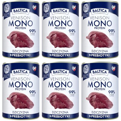 BALTICA Nutraceutic Mono Dziczyzna z prebiotykami - mokra karma dla psa - 6x400g BALTICA Nutraceutic Mono Dziczyzna z prebiotykami - mokra karma dla psa - 6x400g