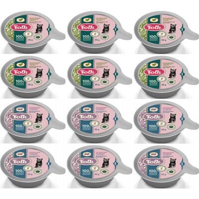 FOLK Kitten Delikatne danie dla malucha MIX smaków - mokra karma dla kota - 12x85g FOLK Kitten Delikatne danie dla malucha MIX smaków - mokra karma dla kota - 12x85g