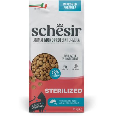SCHESIR Animal Mono Protein Formula Sterilized ryba – sucha karma dla kota – 10 kg SCHESIR Animal Mono Protein Formula Sterilized ryba – sucha karma dla kota – 10 kg