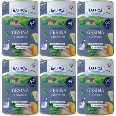 BALTICA Smaki regionów Gęsina z indykiem - mokra karma dla psa - 6x400g BALTICA Smaki regionów Gęsina z indykiem - mokra karma dla psa - 6x400g