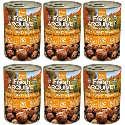 ARQUIVET Fresh Turkey Meatballs - mokra karma dla psa - 6x400g ARQUIVET Fresh Turkey Meatballs - mokra karma dla psa - 6x400g