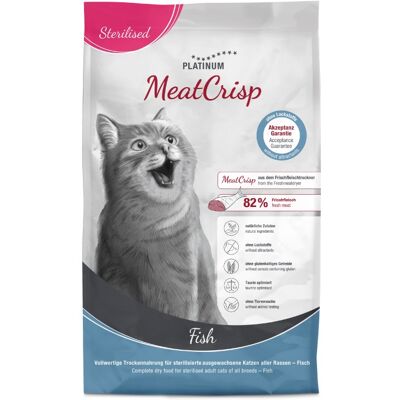 Platinum MeatCrisp Sterilised Fish - sucha karma dla kota - 3kg Platinum MeatCrisp Sterilised Fish - sucha karma dla kota - 3kg