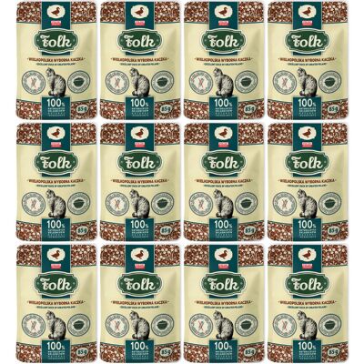 FOLK Wielkopolska wyborna kaczka - mokra karma dla kota - 12x85g FOLK Wielkopolska wyborna kaczka - mokra karma dla kota - 12x85g