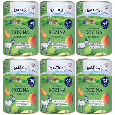 BALTICA Smaki regionów Kozina z cielęciną - mokra karma dla psa - 6x400g BALTICA Smaki regionów Kozina z cielęciną - mokra karma dla psa - 6x400g
