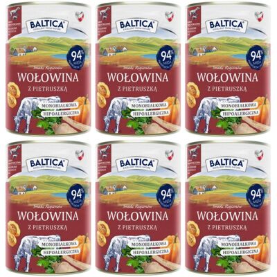 BALTICA Smaki regionów Mono Wołowina z pietruszką - mokra karma dla psa - 6x400g BALTICA Smaki regionów Mono Wołowina z pietruszką - mokra karma dla psa - 6x400g