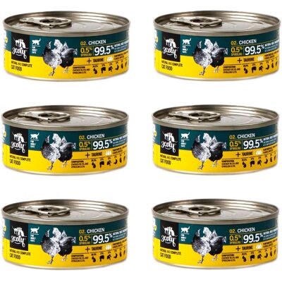 3COTY Kurczak ze spiruliną - mokra karma dla kota - 6x80g 3COTY Kurczak ze spiruliną - mokra karma dla kota - 6x80g