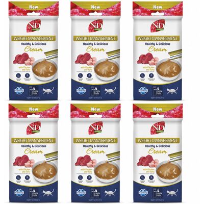 FARMINA N&D; Quinoa Cat Weight Management Cream with Chicken & Tuna box – przysmak dla kota – 6x(4x15g) FARMINA N&D; Quinoa Cat Weight Management Cream with Chicken & Tuna box – przysmak dla kota – 6x(4x15g)