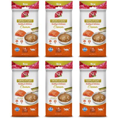 FARMINA N&D; Quinoa Cat Skin & Coat Cream with Salmon box mono – przysmak dla kota – 6x(4x15g) FARMINA N&D; Quinoa Cat Skin & Coat Cream with Salmon box mono – przysmak dla kota – 6x(4x15g)