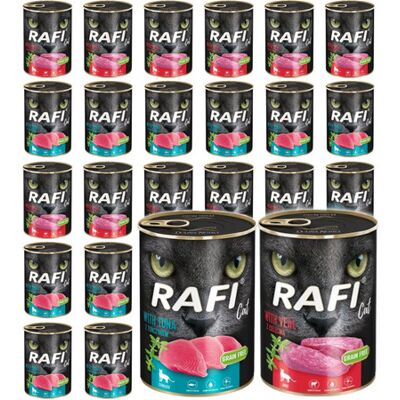 DOLINA NOTECI Rafi Cat Adult Mix 2 Smaków - mokra karma dla kota - 24x400g DOLINA NOTECI Rafi Cat Adult Mix 2 Smaków - mokra karma dla kota - 24x400g