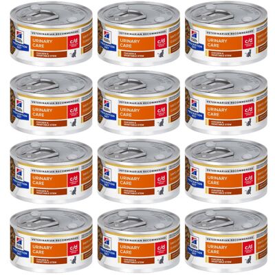 HILL'S Prescription Diet Feline c/d Urinary Stress Stews - mokra karma dla kota - 12x82g HILL'S Prescription Diet Feline c/d Urinary Stress Stews - mokra karma dla kota - 12x82g