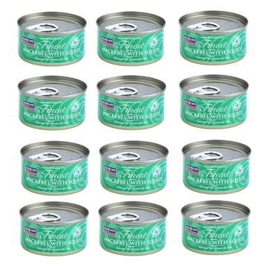 FISH4DOGS FISH4CATS Makrela z kałamarnicą - mokra karma dla kota - 12x70g FISH4DOGS FISH4CATS Makrela z kałamarnicą - mokra karma dla kota - 12x70g