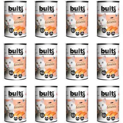 BULTI Mielonka bogata w łososia - mokra karma dla kota - 12x400g BULTI Mielonka bogata w łososia - mokra karma dla kota - 12x400g