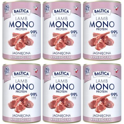 BALTICA Nutraceutic Monoprotein Jagnięcina z prebiotykami - mokra karma dla psa - 6x400g BALTICA Nutraceutic Monoprotein Jagnięcina z prebiotykami - mokra karma dla psa - 6x400g