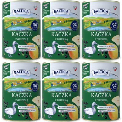 BALTICA Smaki regionów Mono Kaczka z gruszką - mokra karma dla psa - 6x400g BALTICA Smaki regionów Mono Kaczka z gruszką - mokra karma dla psa - 6x400g
