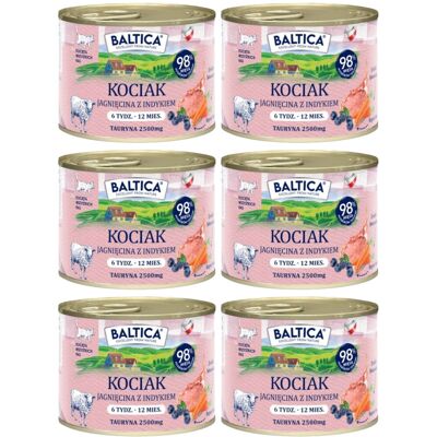 BALTICA Smaki regionów Kocięta Jagnięcina z indykiem - mokra karma dla kota - 6x185g BALTICA Smaki regionów Kocięta Jagnięcina z indykiem - mokra karma dla kota - 6x185g