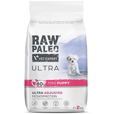VETEXPERT Raw Paleo Ultra Mini Puppy Pork Mono - sucha karma dla psa - 2kg VETEXPERT Raw Paleo Ultra Mini Puppy Pork Mono - sucha karma dla psa - 2kg