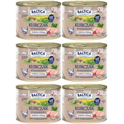 BALTICA Smaki regionów Mono Kurczak - mokra karma dla kota - 6x185g BALTICA Smaki regionów Mono Kurczak - mokra karma dla kota - 6x185g