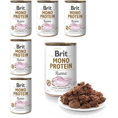 Brit Mono Protein Królik - Mokra karma dla psów - 400 G Brit Mono Protein Królik - Mokra karma dla psów - 400 G