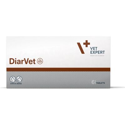 VETEXPERT Diarvet - suplementy dla psa i kota - 6 tabletek VETEXPERT Diarvet - suplementy dla psa i kota - 6 tabletek