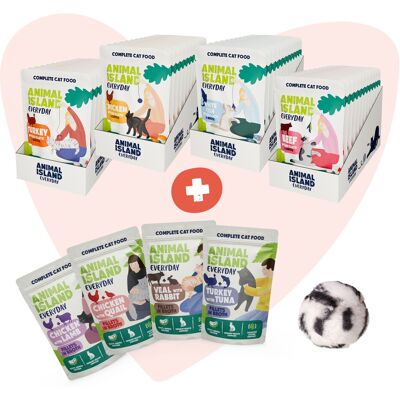 ANIMAL ISLAND Love Box Filety w rosole Box + zabawka - mokra karma dla kota - 48x85g ANIMAL ISLAND Love Box Filety w rosole Box + zabawka - mokra karma dla kota - 48x85g