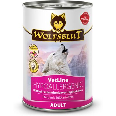 WOLFSBLUT VetLine Hypoallergenic Konina - mokra karma dla psa - 6x395g WOLFSBLUT VetLine Hypoallergenic Konina - mokra karma dla psa - 6x395g
