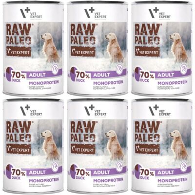 VETEXPERT Raw Paleo Adult Mono Kaczka - mokra karma dla psa - 6x400g VETEXPERT Raw Paleo Adult Mono Kaczka - mokra karma dla psa - 6x400g