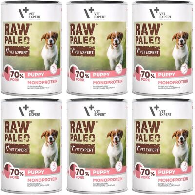 VETEXPERT Raw Paleo Puppy Monoprotein Wieprzowina - mokra karma dla szczeniąt - 6x400g VETEXPERT Raw Paleo Puppy Monoprotein Wieprzowina - mokra karma dla szczeniąt - 6x400g