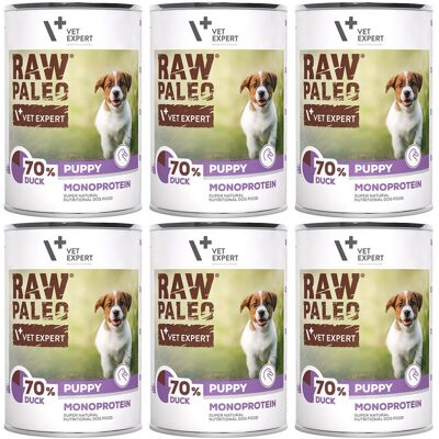 VETEXPERT Raw Paleo Puppy Monoprotein Kaczka - mokra karma dla szczeniąt - 6x400g VETEXPERT Raw Paleo Puppy Monoprotein Kaczka - mokra karma dla szczeniąt - 6x400g