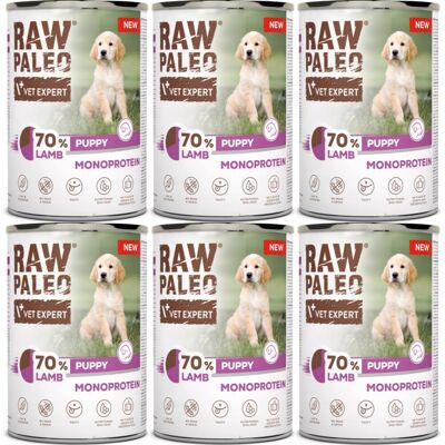 VETEXPERT Raw Paleo Szczeniak Mono Jagnięcina - mokra karma dla psa - 6x400g VETEXPERT Raw Paleo Szczeniak Mono Jagnięcina - mokra karma dla psa - 6x400g