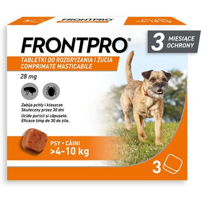 FRONTPRO Tabletki na pasożyty dla psów 4-10 kg FRONTPRO Tabletki na pasożyty dla psów 4-10 kg