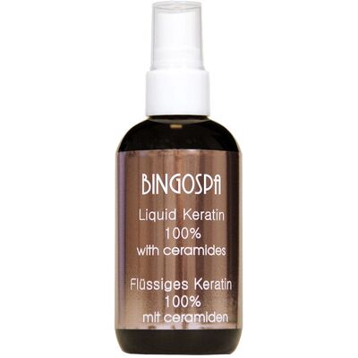 BINGOSPA ZDROWE POGRUBIONE GĘSTE WŁOSY Płynna keratyna 100 % z ceramidami 100 ml BINGOSPA ZDROWE POGRUBIONE GĘSTE WŁOSY Płynna keratyna 100 % z ceramidami 100 ml