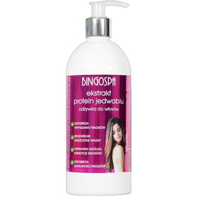Ekstrakt protein jedwabiu 500 ml odżywka do włosów BINGOSPA Ekstrakt protein jedwabiu 500 ml odżywka do włosów BINGOSPA