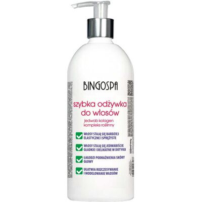 Szybka odżywka do włosów jedwab kolagen kompleks roślinny 480 g BINGOSPA Szybka odżywka do włosów jedwab kolagen kompleks roślinny 480 g BINGOSPA