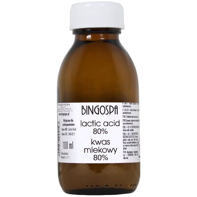 Kwas mlekowy 80% BINGOSPA 100 ml Kwas mlekowy 80% BINGOSPA 100 ml