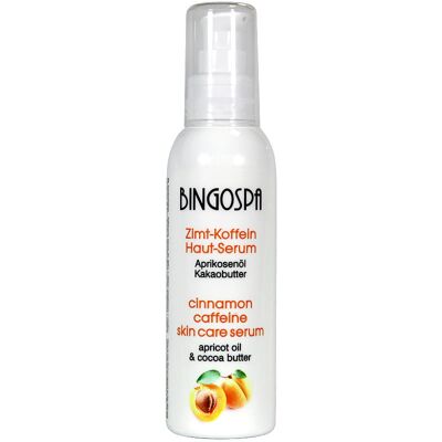Cynamonowo-kofeinowe serum z olejem morelowym i masłem kakaowym BINGOSPA Cynamonowo-kofeinowe serum z olejem morelowym i masłem kakaowym BINGOSPA