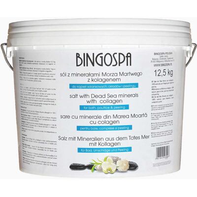 Sól z minerałami Morza Martwego z kolagenem 12,5 kg BINGOSPA Sól z minerałami Morza Martwego z kolagenem 12,5 kg BINGOSPA