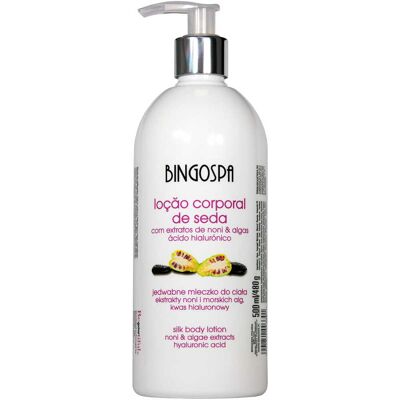 BINGOSPA Jedwabne mleczko do ciała 500 ml ekstrakt z Noni i morskich alg, kwas hialuronowy BINGOSPA Jedwabne mleczko do ciała 500 ml ekstrakt z Noni i morskich alg, kwas hialuronowy