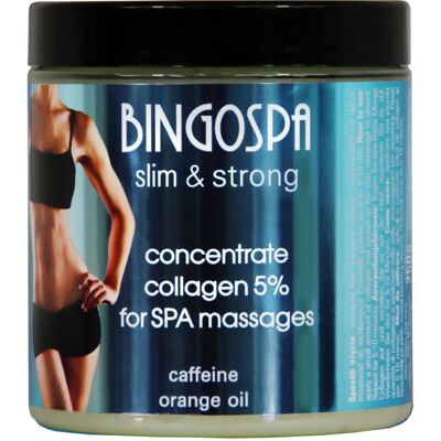 Koncentrat kolagen w żelu do masażu SPA z kofeiną i olejkiem pomarańczowym BINGOSPA slim & strong Koncentrat kolagen w żelu do masażu SPA z kofeiną i olejkiem pomarańczowym BINGOSPA slim & strong