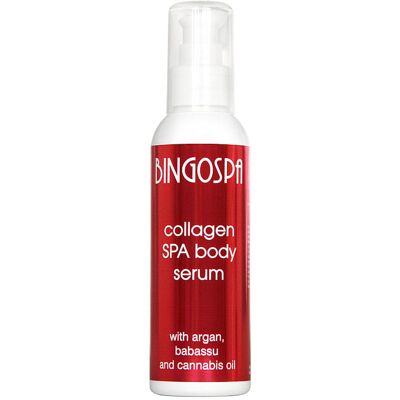 Serum kolagenowe SPA bezzapachowe do ciała z olejkami z konopii, arganowym i babassu BINGOSPA Serum kolagenowe SPA bezzapachowe do ciała z olejkami z konopii, arganowym i babassu BINGOSPA