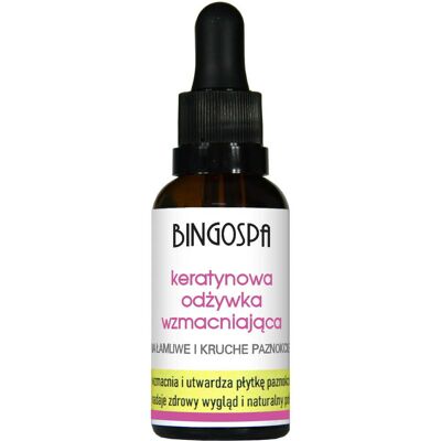 BINGOSPA Keratynowa odżywka wzmacniająca na łamliwe i kruche paznokcie 30 ml BINGOSPA Keratynowa odżywka wzmacniająca na łamliwe i kruche paznokcie 30 ml
