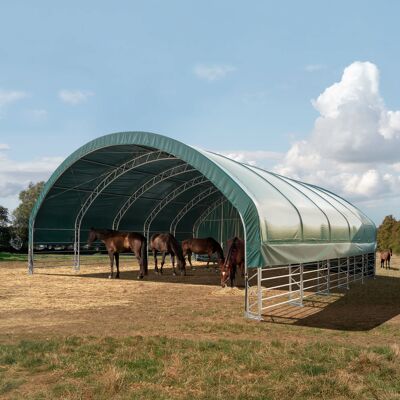 TOOLPORT 10x10m namiot dla bydła, Plandeka PVC, ciemnozielony, podłoże betonowe - (330709) TOOLPORT 10x10m namiot dla bydła, Plandeka PVC, ciemnozielony, podłoże betonowe - (330709)