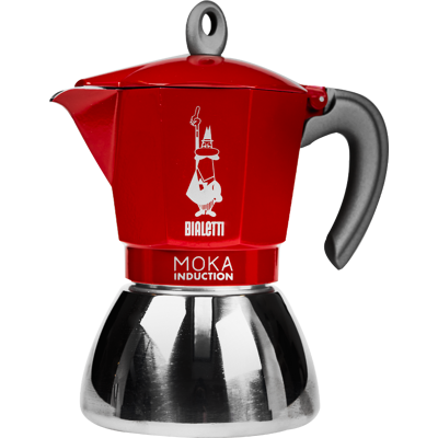 Bialetti Moka Induction 6 tz czerwono-srebrna Bialetti Moka Induction 6 tz czerwono-srebrna