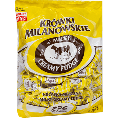 ZPC Milanówek Krówki Milanowskie mleczne 1000 g ZPC Milanówek Krówki Milanowskie mleczne 1000 g